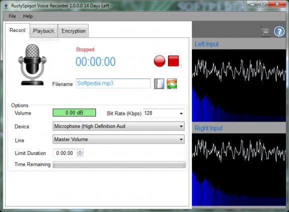 Rustyspigot Voice Recorder screenshot