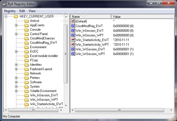 Ryll Registry Editor screenshot