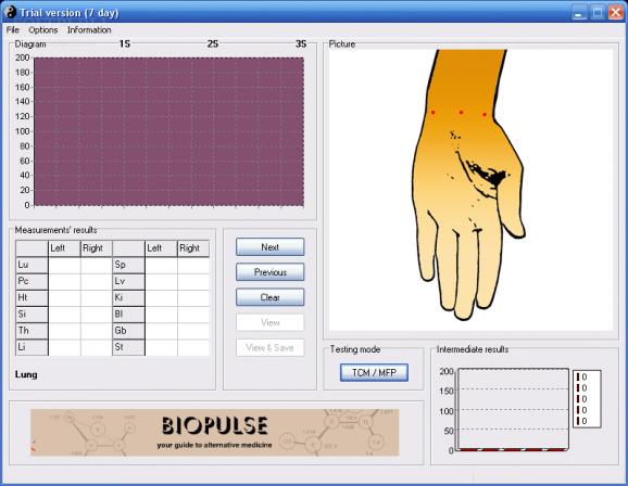 Ryodoraku Online Testing Program screenshot