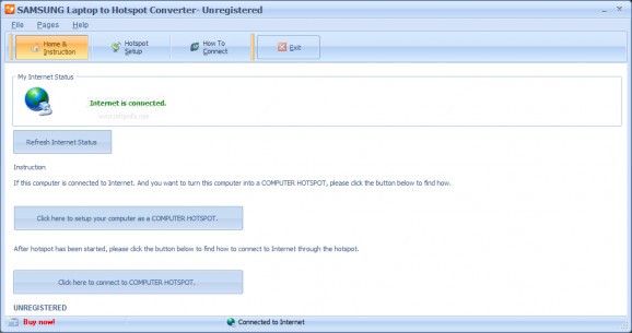 SAMSUNG Laptop to Hotspot Converter screenshot