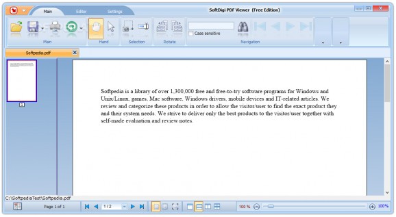 SoftDigi PDF Viewer (formerly SD PDF Viewer) screenshot