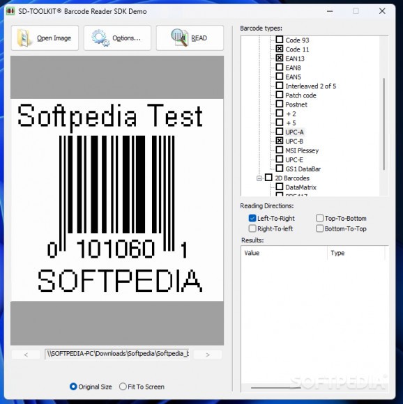 SD-TOOLKIT Barcode Reader SDK screenshot