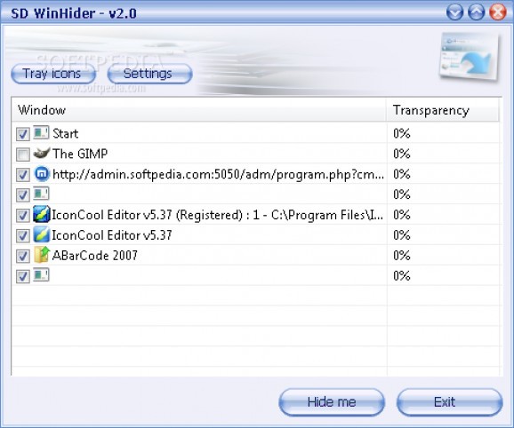 SD WinHider screenshot