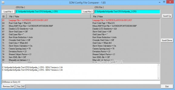 SDM Config File Comparer screenshot