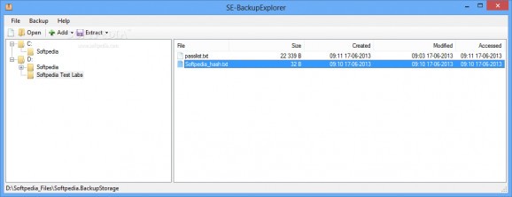 SE-BackupExplorer screenshot