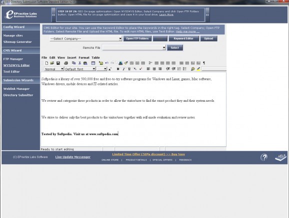 SEO Directory Submission Software screenshot
