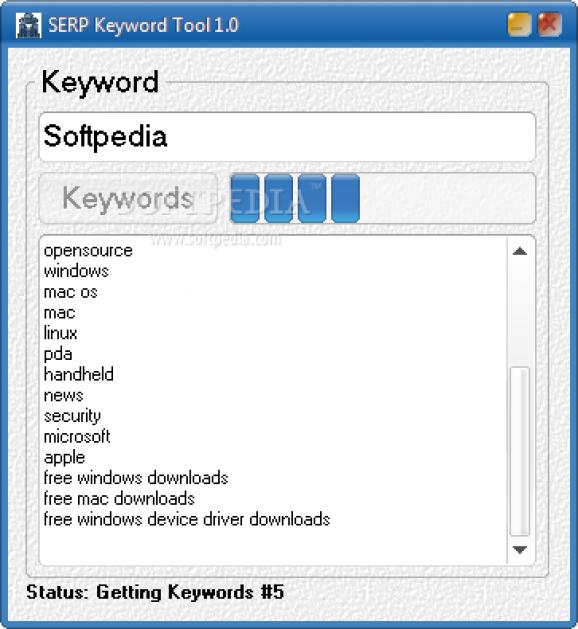 SERP Keyword Tool screenshot