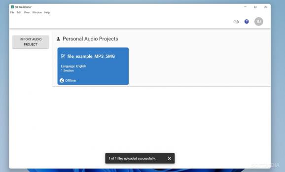 Audio Project Manager screenshot