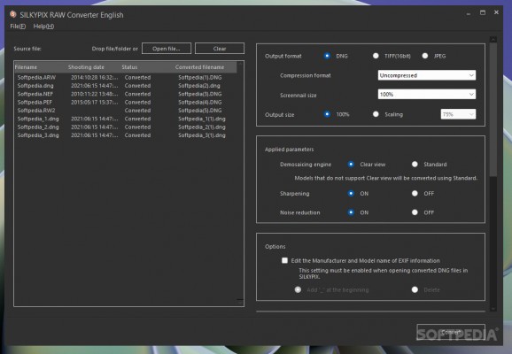 SILKYPIX RAW Converter screenshot