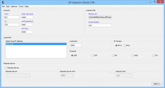 SIP Inspector Deluxe screenshot