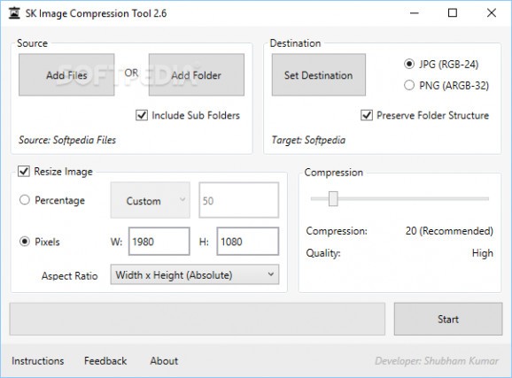 SK Image Compression Tool screenshot
