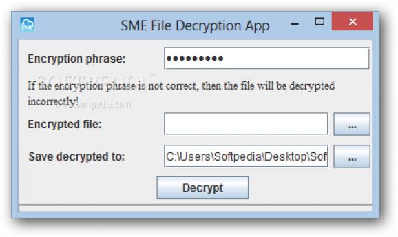 SME File Decryption App screenshot