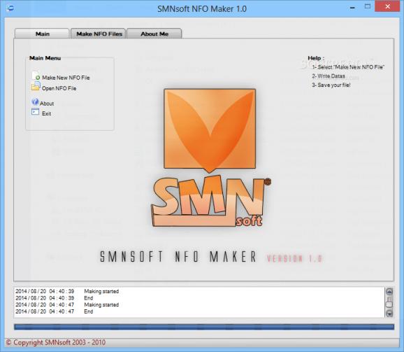 SMNsoft NFO Maker screenshot
