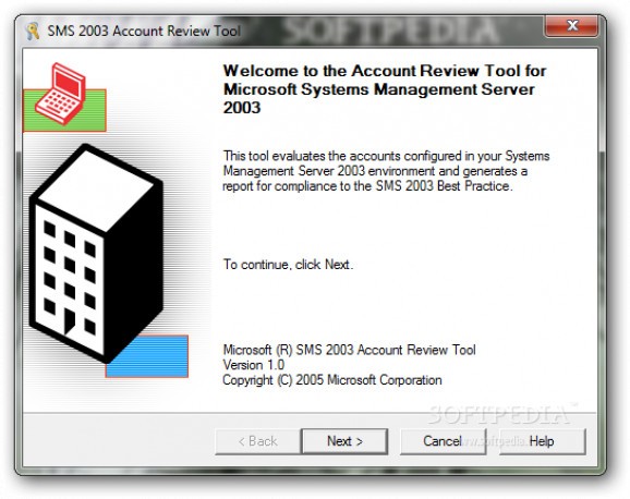 Microsoft SMS 2003 Account Review Tool screenshot