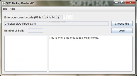 SMS Backup Reader screenshot