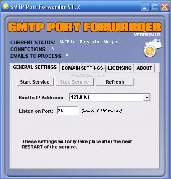 SMTP Port Forward screenshot