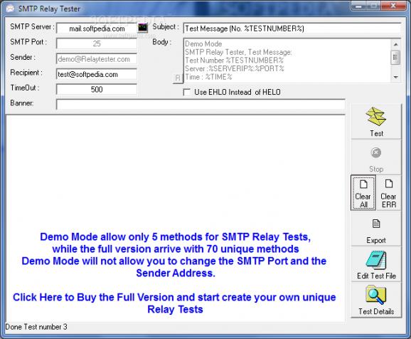SMTP Relay Tester screenshot
