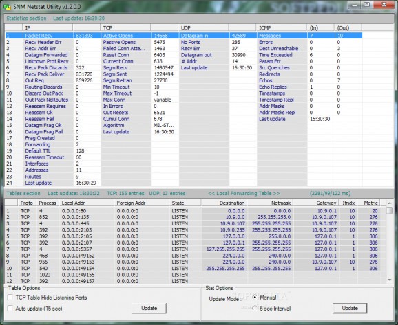 SNM Netstat Tool screenshot