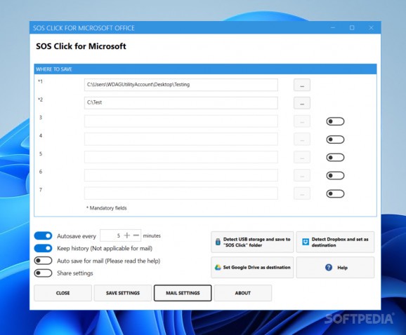 SOS Click for Microsoft Office screenshot