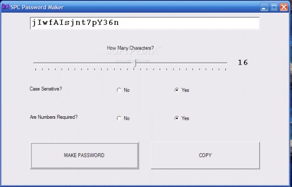 SPC Password Maker screenshot