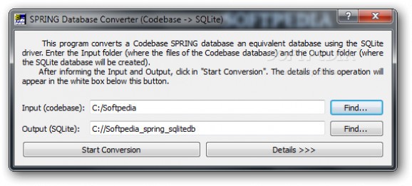 SPRING Database Converter screenshot