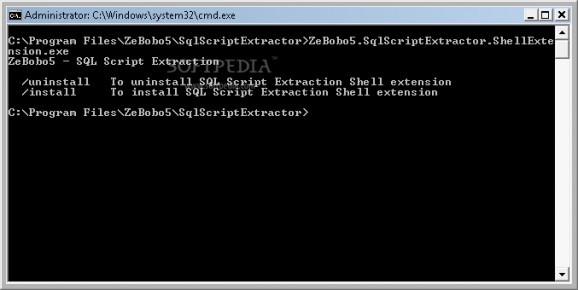 SQL Script Extractor screenshot