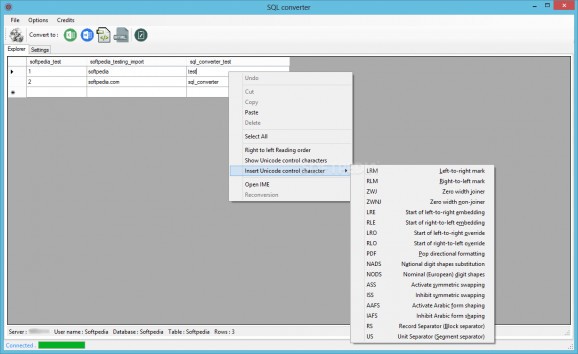 SQL Converter screenshot