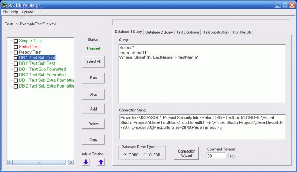 SQL DB Validator screenshot