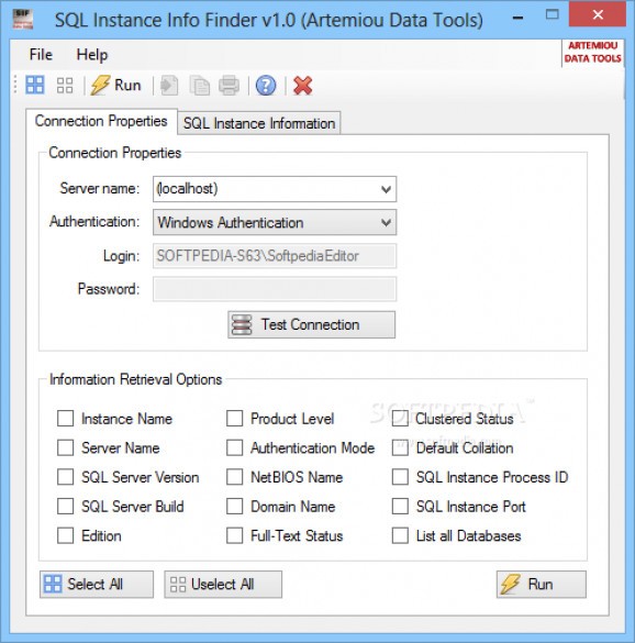 SQL Instance Info Finder screenshot