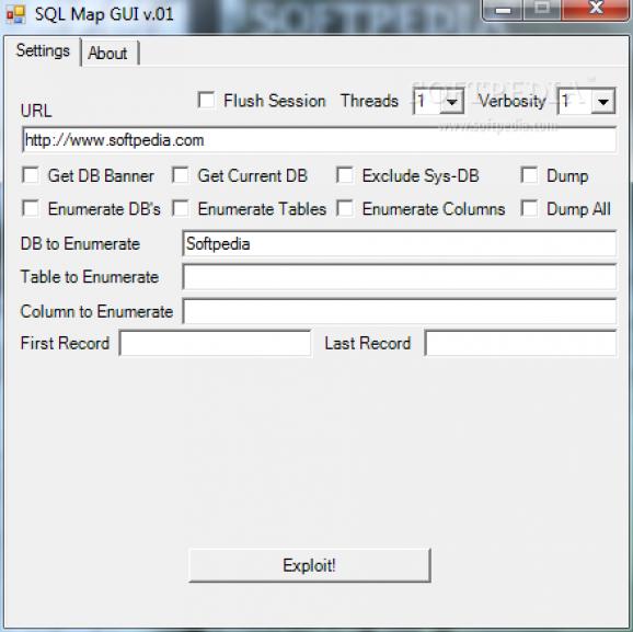 SQL Map GUI screenshot