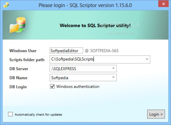 SQL Scriptor screenshot