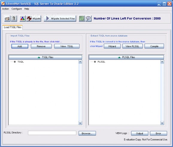SwisSQL - SQL Server to Oracle Migration Tool screenshot