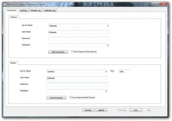 SQLData Express for Informix to MySQL screenshot