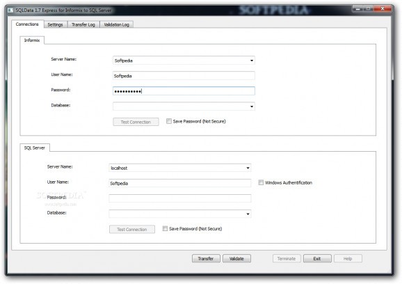 SQLData Express for Informix to SQL Server screenshot