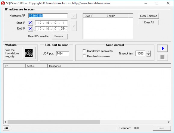 SQLScan screenshot