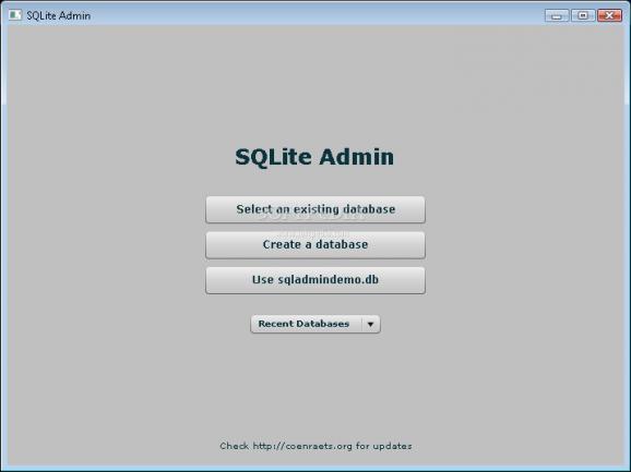 SQLite Admin screenshot
