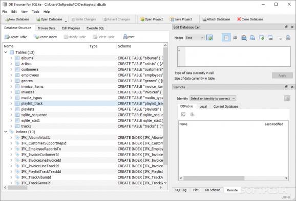 Portable DB Browser for SQLite screenshot