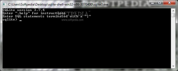 SQLite Shell screenshot