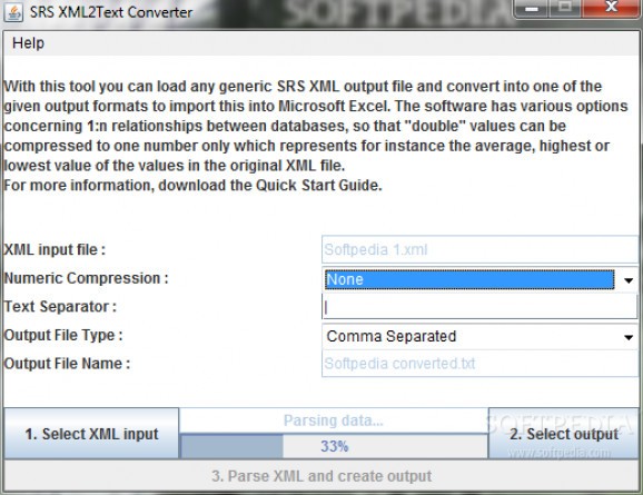 SRS XML2Text Converter screenshot