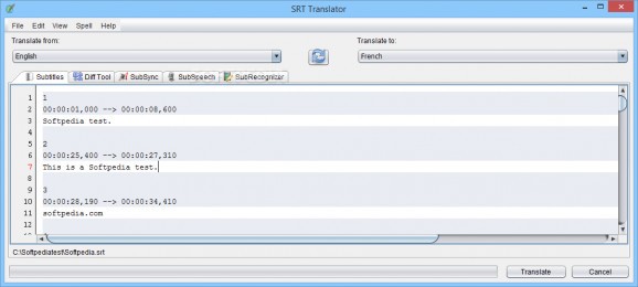 SRT Translator screenshot