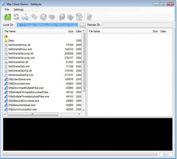 SSH Secure FTP (SFTP) Component screenshot