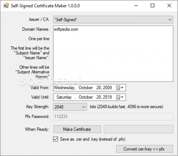 SSL Certificate Maker screenshot