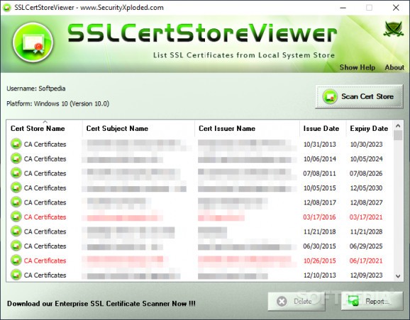 SSLCertStoreViewer screenshot