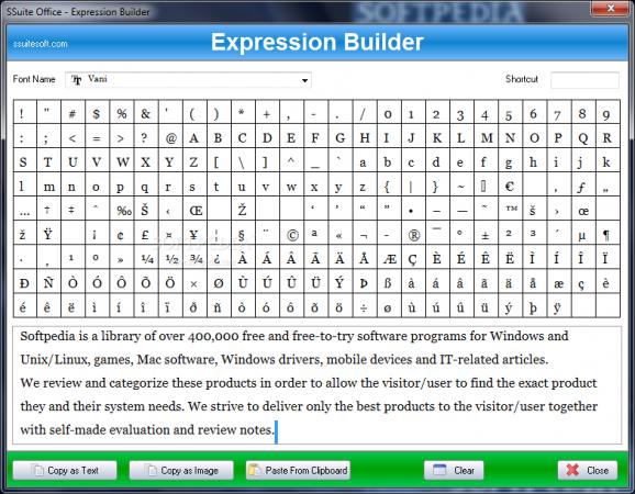 SSuite Office - Expression Builder screenshot