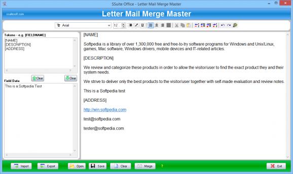 SSuite Office - Letter Mail Merge Master screenshot