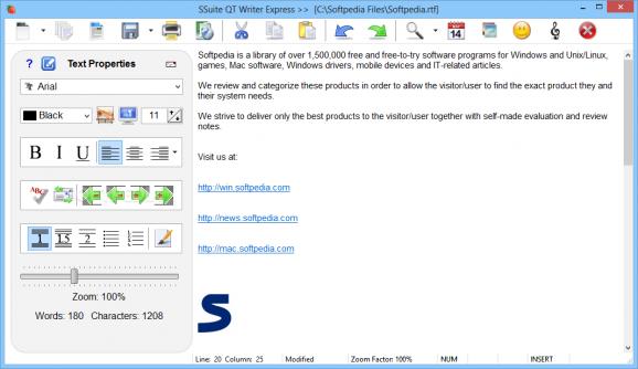SSuite QT Writer Express screenshot