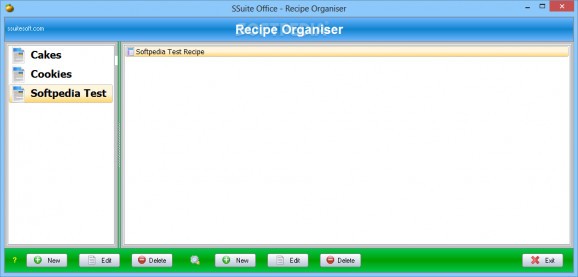 SSuite Office - Recipe Organiser screenshot