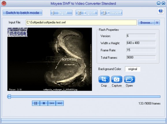 Moyea SWF to Video Converter Standard screenshot
