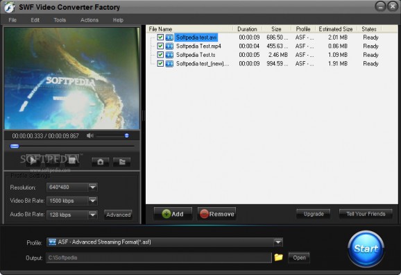 SWF Video Converter Factory screenshot