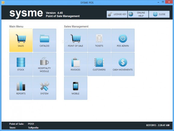 SYSME POS screenshot